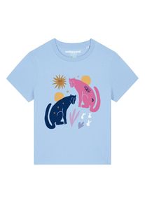 Watapparel Dames Shirt 'Love and flex' navy / lichtblauw / cognac / pitaja roze XXL
