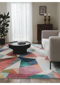 benuta Pop Washable Rug Mara Multicolour/Pink 160x230 cm - Machine Washable Rug