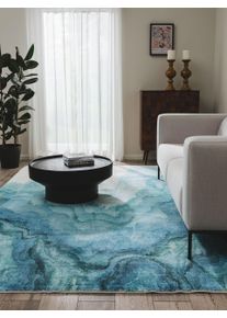 benuta Pop Vaskbart teppe Mara Blauw 120x170 cm Sammendrag