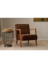 Evila Fauteuil "Kemer" bruin - (B)69 x (H)80 x (D)83 cm - 70% |