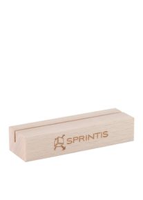 10 Engraved business card holder 100 mm | straight insertion slot | 1-sided on the long side, beech wood