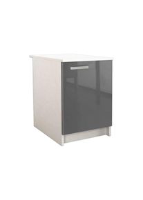 Start Caisson bas de cuisine l 60 cm - Gris brillant