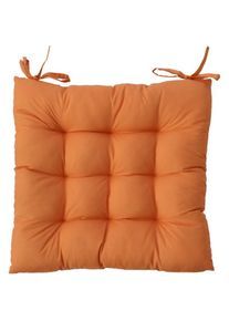 Decostars - Galette piquée extérieure Orange 38x38 cm