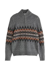 next Sweter dla mężczyzn nakrapiany szary / homarowy / czarny / biały Rozmiar XXL