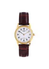 Q&Q Dames Analoog horloge 'Klassisch' bruin / goud Onesize