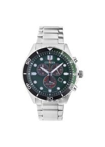 Citizen Heren Analoog horloge groen / zilver Onesize