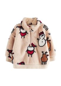 next Bluza polarowa dla dziewczynek kremowy / czerwony / czarny / biały Rozmiar 80