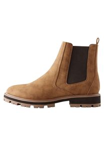 next Dames Chelsea boots 'Forever Comfort' cognac / zwart 39.5-40