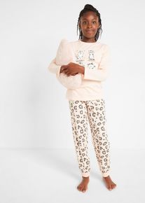 Pyjama van biologisch katoen (2-dlg. set) - roze - maat 140/146 - met katoen - bonprix