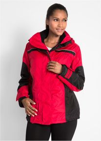 Waterdichte 3-in-1 outdoor jas - rood - maat 38 - bonprix
