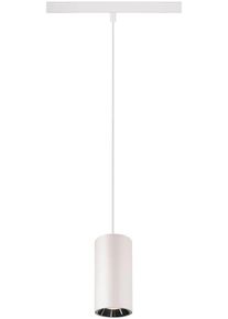 SLV NUMINOS S 48V Pendelleuchte f&uuml;r Niedervolt-Schienensystem, 4000K, 16W, DALI dimmbar, 40&deg;, wei&szlig;/chrom (1006863)