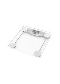 Balance Numérique de Salle de Bain Edm Verre Noir 180 kg (26 x 26 x 2 cm)