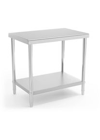 ROYAL CATERING Table Inox Professionnelle Préparation Plan De Travail Étagère 9060 cm 210 kg