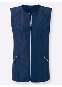 Dames Gilet met subtiele glans in marine ,maat 40, WITT, 100% Polyester