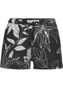 Lascana Damen Schlafshorts in schwarz-allover-gebl&uuml;mt ,Gr&ouml;&szlig;e 36/38, Witt, 50% Baumwolle, 50% Viskose