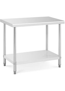 ROYAL CATERING Table De Travail En Acier Inoxydable 100X60X85Cm Table De Table En Acier Gastro