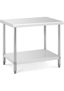 ROYAL CATERING Table De Travail En Acier Inoxydable 100x70x85 cm Table De Cuisine Inox 95 kg