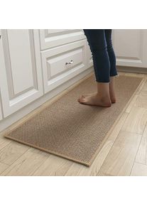 Tapis Cuisine, Tapis de Cuisine Devant Evier Lavable Antidérapant en Caoutchouc et Lavable, Jute Tapis Cuisine Devant Evier Tapis Cuisine Lin Tapis