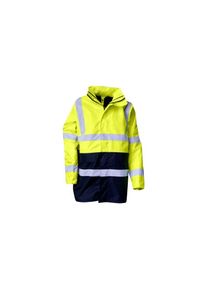 Parka 4 en1 haute visibilité Jaune Fluo/Marine prevention - 5002 LMA taille 2XL