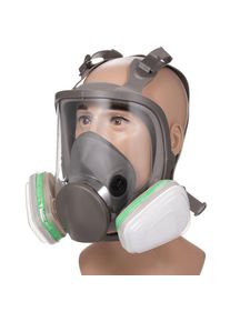 OWSOO - 6800 Respirateur intégral réutilisable Couverture intégrale Respirateur à gaz 18 en 1 Large champ de vision pour la peinture, le polissage,