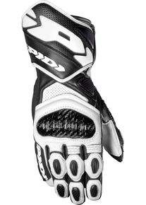 Spidi Carbo 7, Handschoenen , kleur: zwart/witte , maat: M