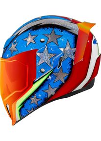 Icon Airflite Spaceforce, capacete integral , cor: Vermelho/Branco/Azul , tamanho: L