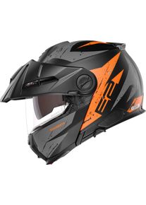 Schuberth E2 Explorer, casco ribaltabile , colore: Opaco Nero/Grigio/Arancione , dimensione: M (56/57)