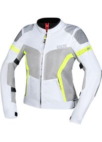 iXS Trigonis-Air, textile jacket women , color: Light Grey/Grey/Neon-Yellow , size: S