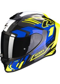 Scorpion EXO-R1 Evo Carbon Air Supra, integraalhelm , kleur: Zwart/Neon-Geel/Blauw , maat: M