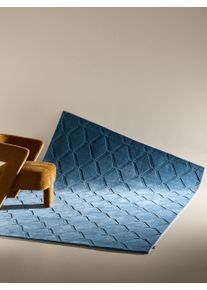 Tapis poil ras Ilona Bleu 160x230 cm - Tapis poil court design moderne pour salon
