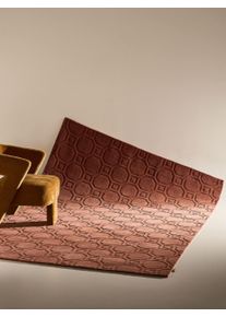 Tapis poil ras Ilona Terracotta 160x230 cm - Tapis poil court design moderne pour salon