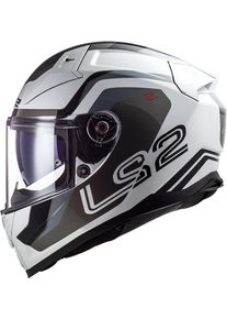LS2 FF811 Vector II Metric, integraalhelm , kleur: Wit/Zwart/Grijs , maat: L
