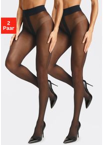 Lascana Damen Feinstrumpfhose in schwarz ,Größe S (32/34), Witt, 96% Polyamid, 4% Elasthan