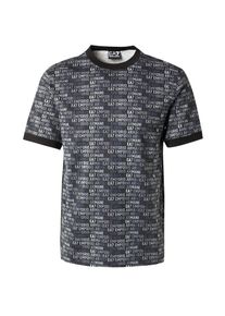 EA7 Emporio Armani Heren Shirt donkerblauw / donkergrijs / zwart / wit XL