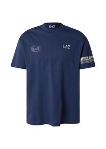 EA7 Emporio Armani Heren Shirt donkerblauw / goud M