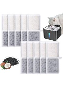 10Pcs Filtre Fontaine Eau Chat, Filtre Efficace pour Chats avec Charbon Actif et Résine, Filtre Fontaine a Eau Chat, Accessoires Pratiques pour