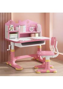 Bureau Et Chaise Réglables Pour Enfants, Table Et Chaises D'étude De Modèle De Dessin Animé Avec Tiroirs Et Compartiments De Rangement, Pour