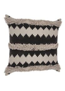 Homemaison - Coussin ethnique en macramé Noir 60x60 cm