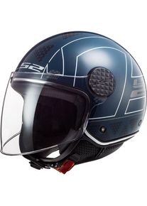 LS2 OF558 Sphere Lux Linus, casque de jet , couleur: Bleu Foncé , taille: XXL