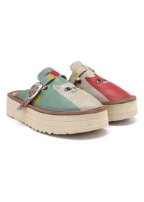 Calceo Clogs turquoise/beige/rood - 63% | Maat: 37 |