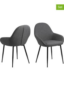 AC Design 2-delige set: eetkamerstoelen "Candis" grijs - (B)60 x