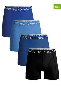 MUCHACHOMALO 4-delige set: boxershorts blauw/zwart - 53% | Maat: XXL