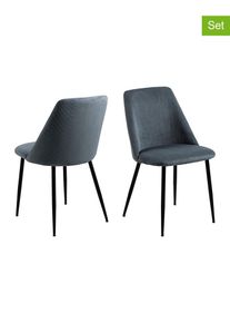 AC Design 4-delige set: eetkamerstoelen "Ines" grijs - (B)49,2 x