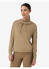 super.natural Hoodie "Funnel" lichtbruin - 52% | Maat: M |