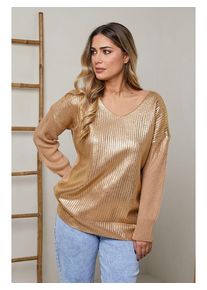 Plus Size Company Trui "Danno" camel/goudkleurig - 77% | Maat: 44 |