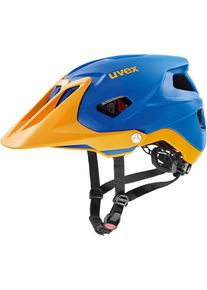 Uvex Fietshelm "Quatro integrale" blauw/oranje - 34% | Maat: 52-57cm