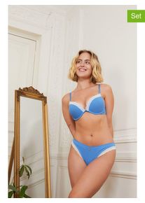 Just for Victoria 2-delige ondergoedset "Louise" blauw/wit - 78% |