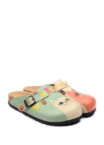Calceo Clogs mintgroen/beige/meerkleurig - 66% | Maat: 41 |