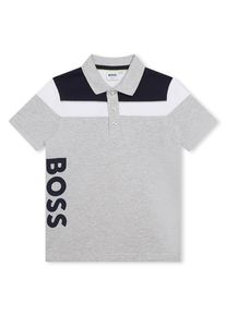 Hugo Boss Kids Poloshirt grijs/wit/donkerblauw - 45% | Maat: 158 |