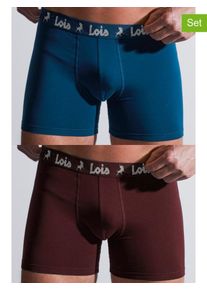 admas 2-delige set: boxershorts donkerblauw/bruin - 69% | Maat: XL |